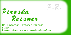 piroska reisner business card